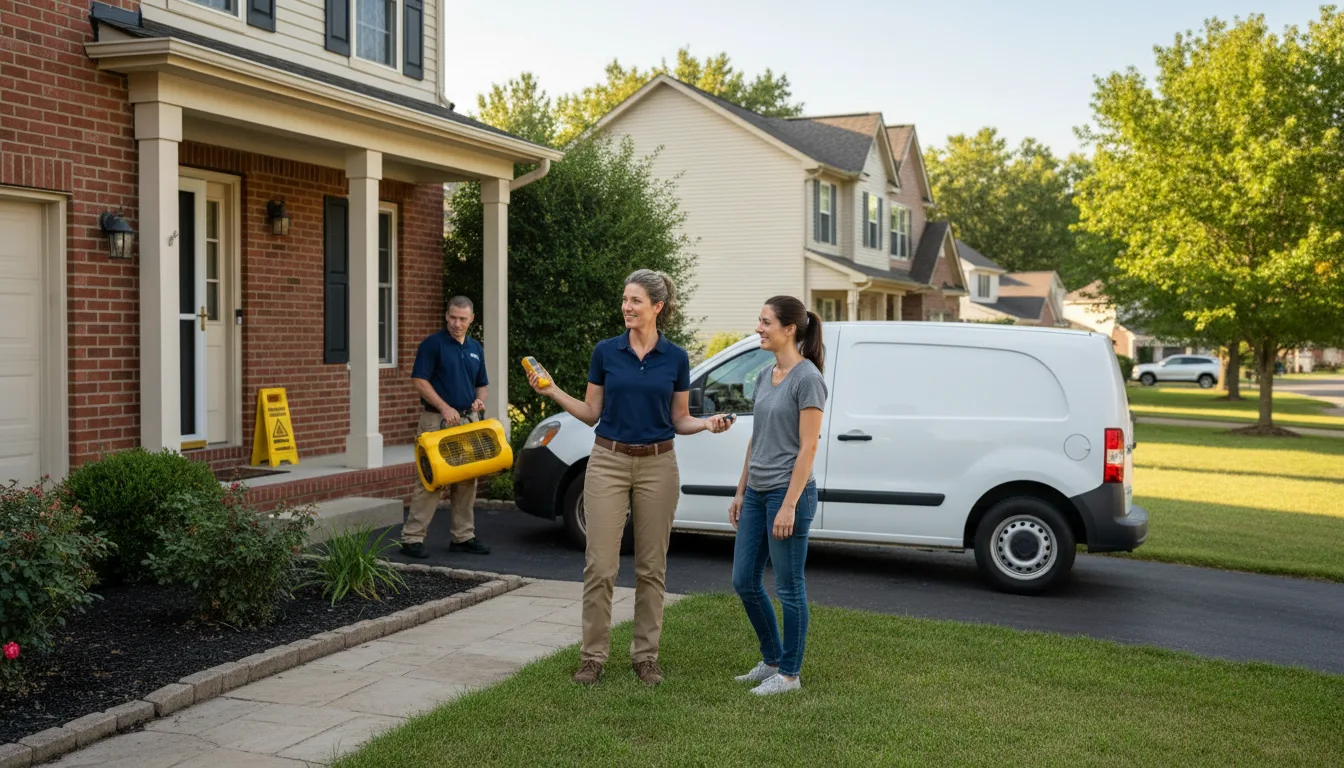 Residential water damage restoration in Alpha, IL